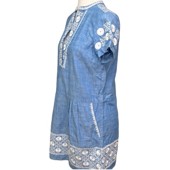 Madewell Chambray Embroidered Dress - Picture 4 of 7